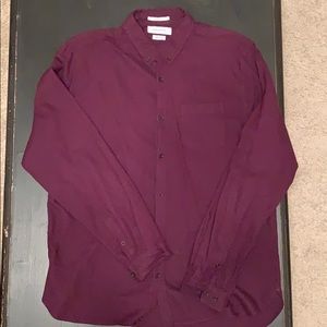 Long sleeve purple button down